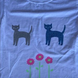 Flower and cats shirt